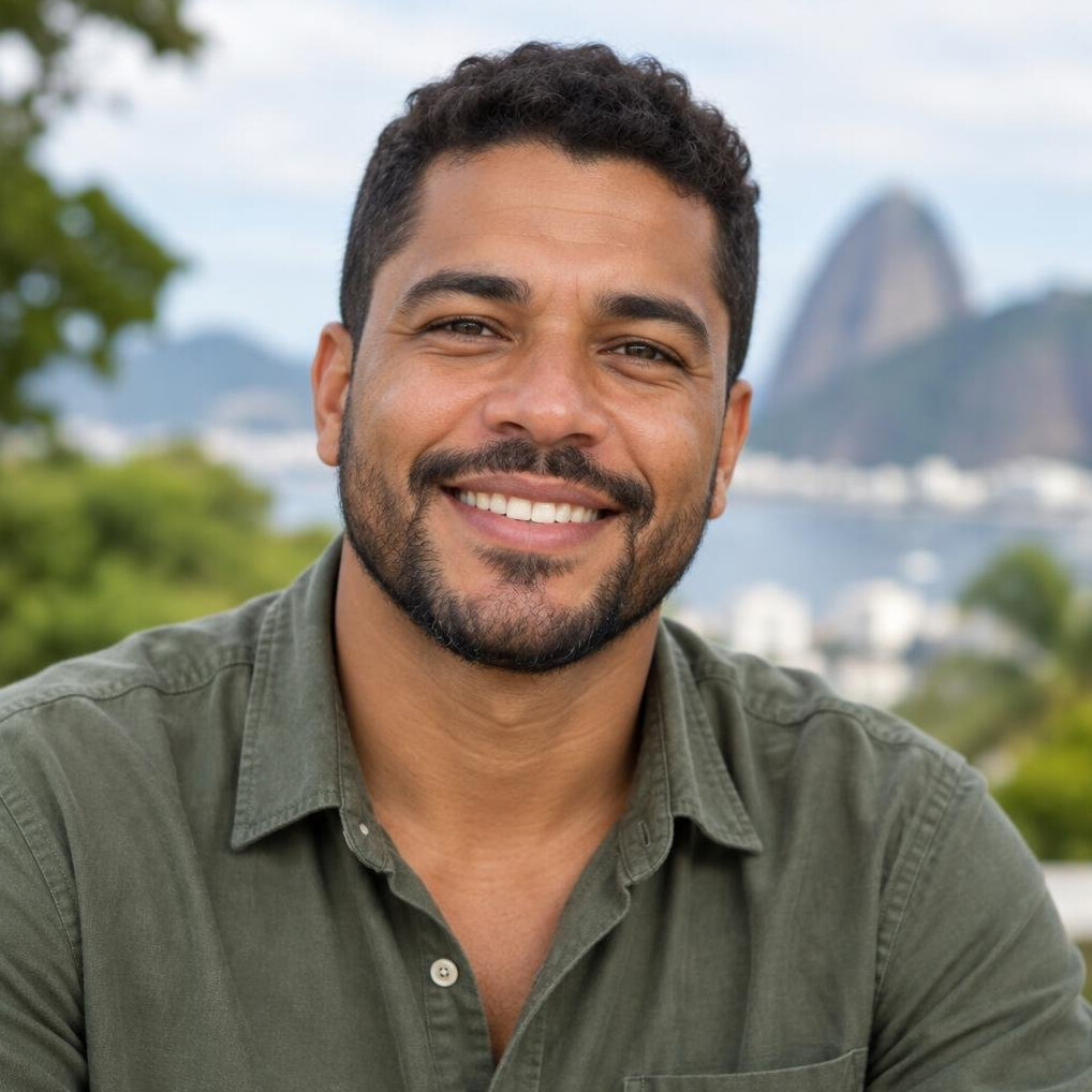 Smiling man with beard portrait
